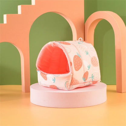 Pet Hamster Nest Plush Warm and Comfortable Winter Parrot Hammock Cave Cage Hut Tent Pet Supplies Bird Cage Parrot Accessories