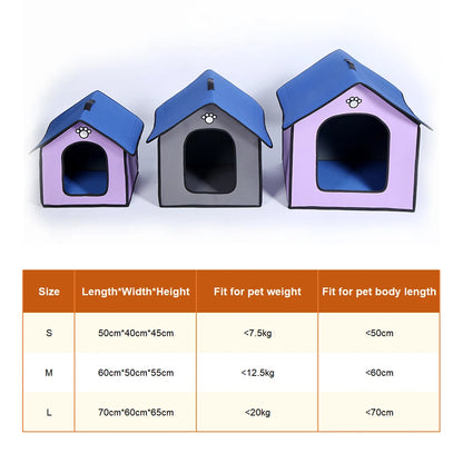 Waterproof Outdoor Dog Kennel – Chew-Proof, Soft, Portable Bed