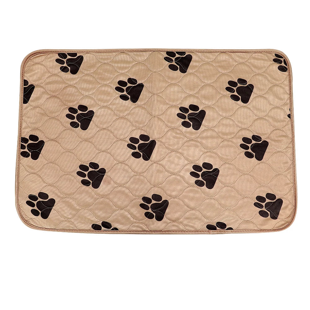 Reusable Pet Urine Pad Washable Dog Cat Diaper Mat 3 Layer Absorbent Dogs Diapers Pads Bone Paw Print For Sofa Bed Floor