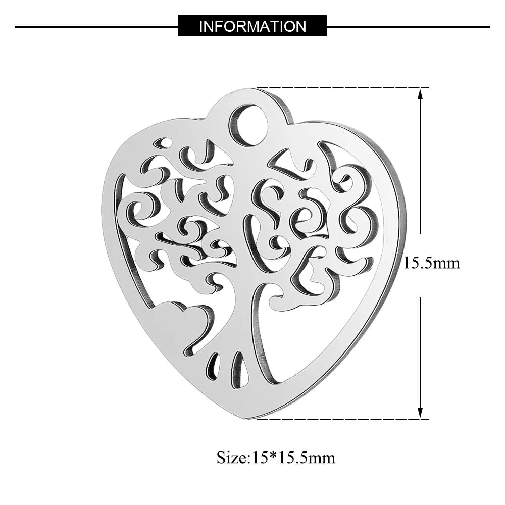 5pcs/lot 316 Stainless Steel Dog Paw Cat Animal Charm Wholesale Sun Om Connector Yoga Lotus Heart DIY