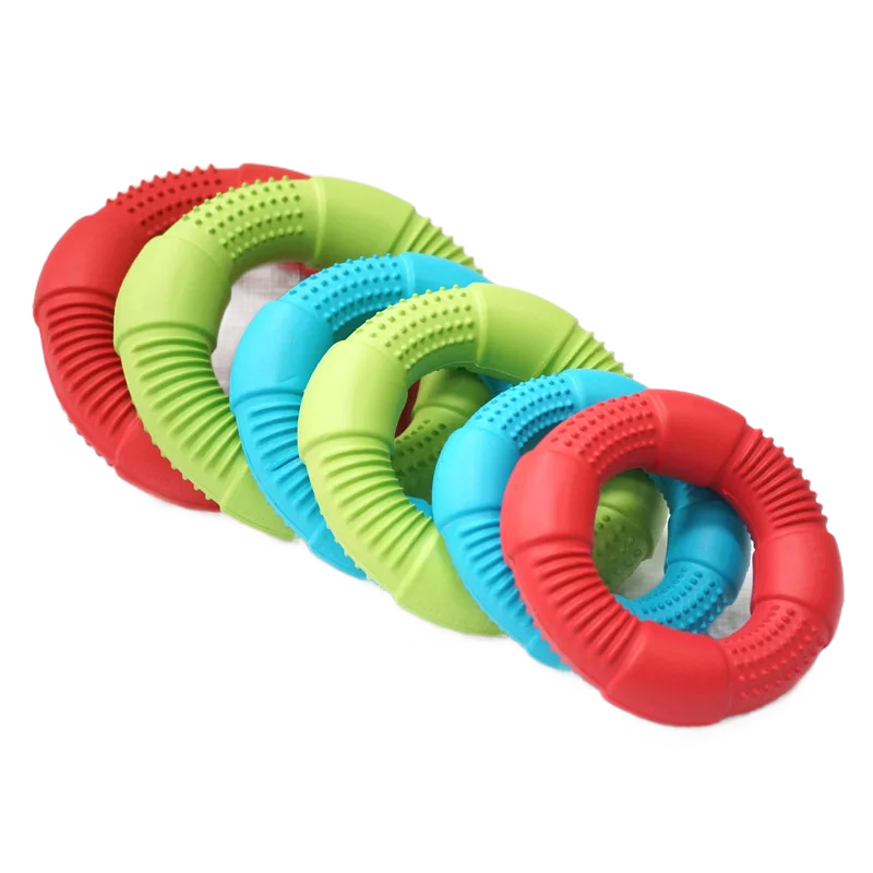 CAITEC Dog Toys Foam Ring Toy Soft Bite Ring Light Durable Floatable Bite Resistant Interactive Toy 3 Size for Choosing