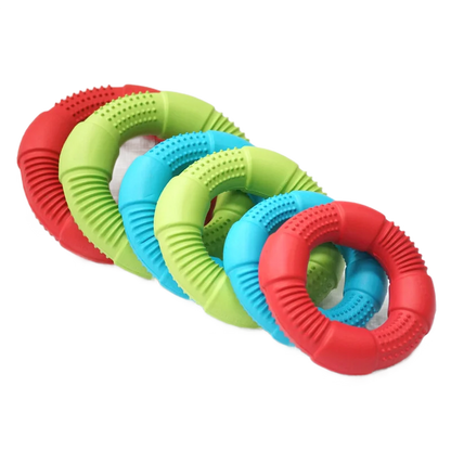 CAITEC Dog Toys Foam Ring Toy Soft Bite Ring Light Durable Floatable Bite Resistant Interactive Toy 3 Size for Choosing