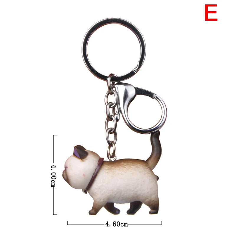 1Pc 10.5cm Cute Cartoon Cat Pendant Key Rings Kitten Cat Key Chain Shake Head Car Bag Keychains