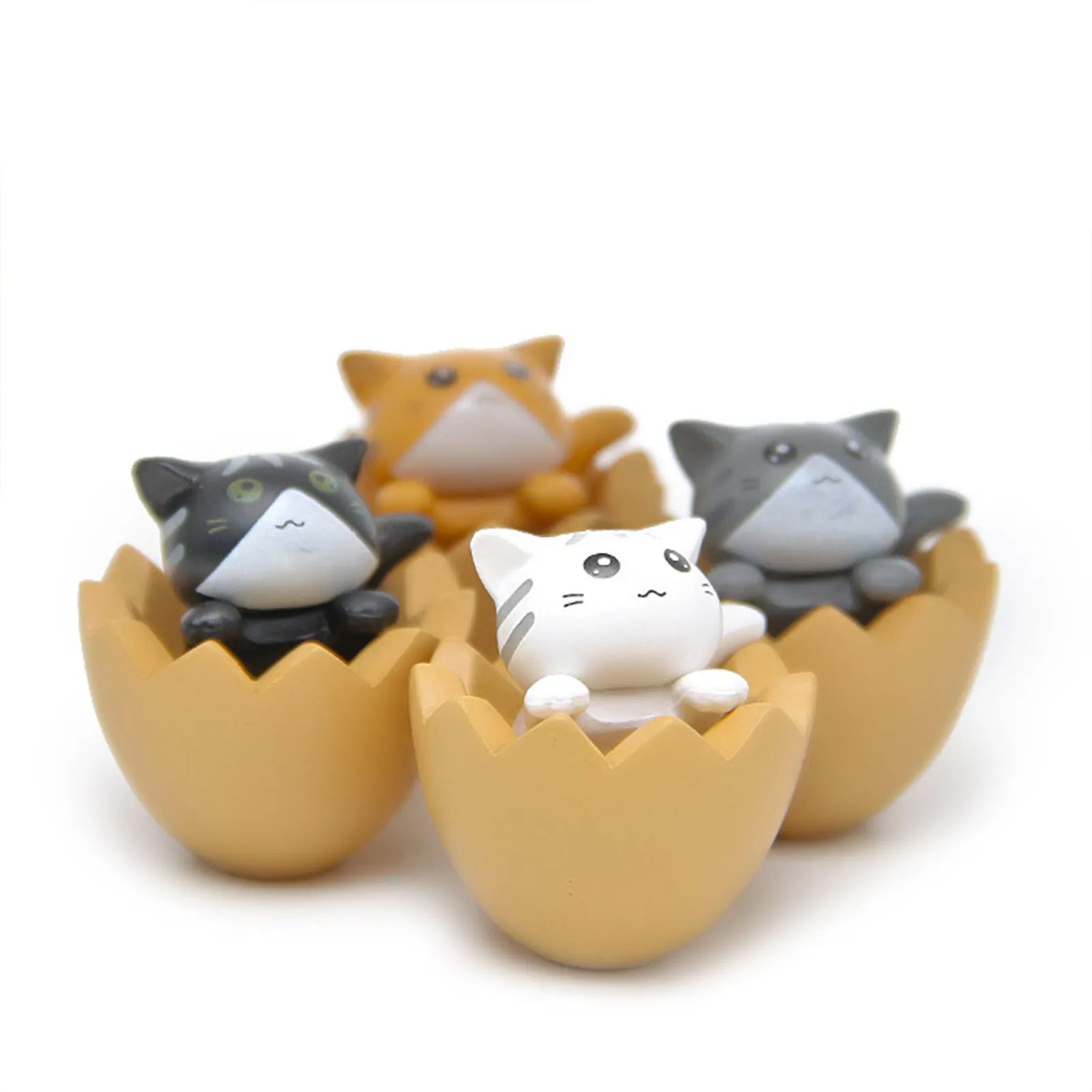 Cute Cat Ornaments Kawaii Bell Cat Animal Fairy Garden Figurines Accessories Home Decoration Desktop  Model Birthday Gift Gif