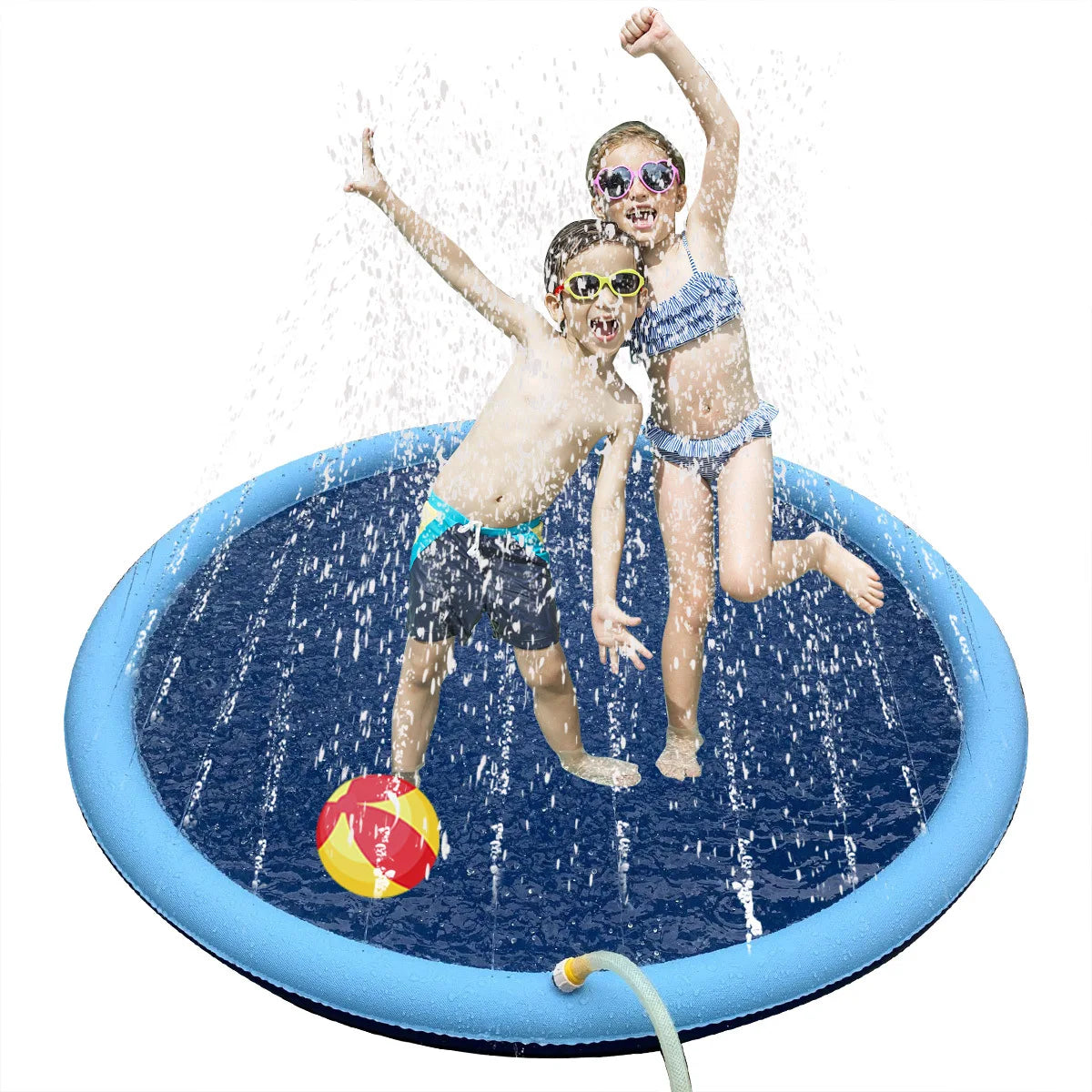 150/170cm Summer Dogs Swimming Mat Inflatable Water Spray Bathtub Outdoor Interactive Fountain Toys For Dogs Cats Children