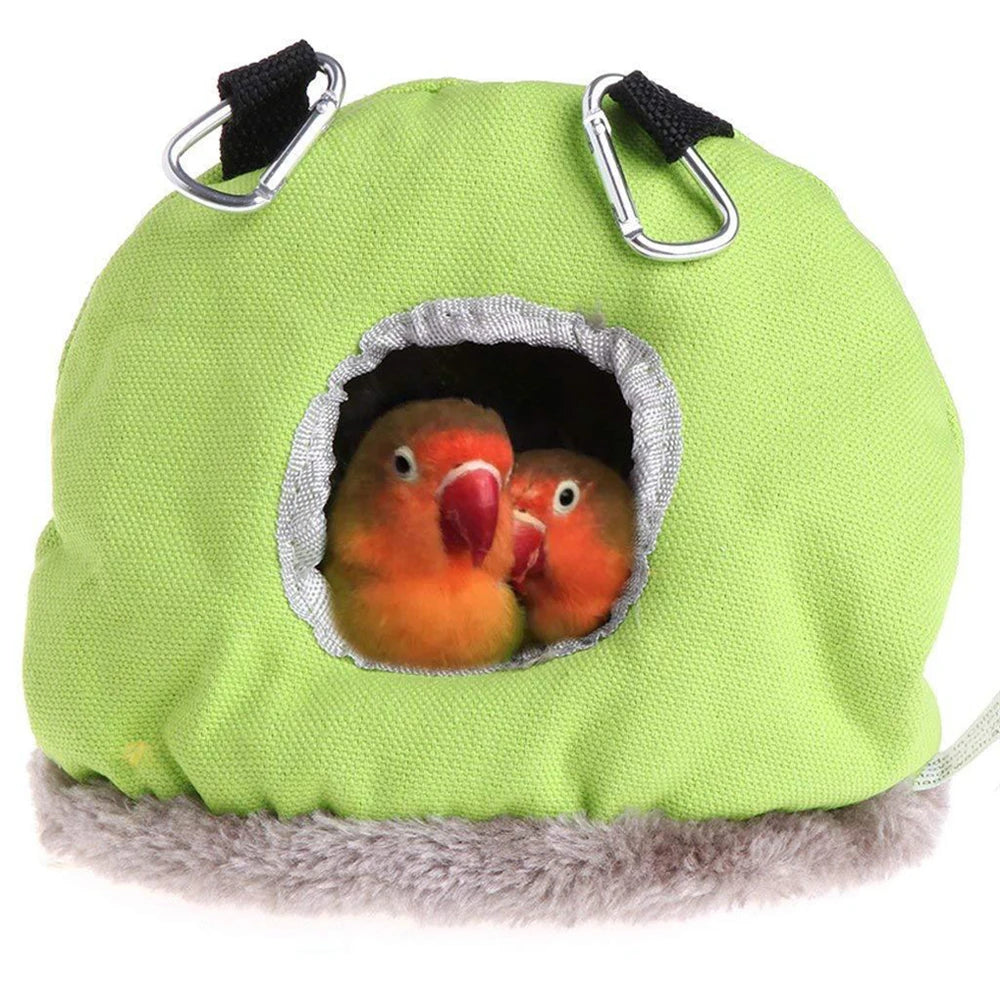 Round Plush Bird Nest for Pet Parrot, Winter Warm Hammock, Budgie Hanging Cave, Bird Cage, Doll House Decoration, Bird Supplies