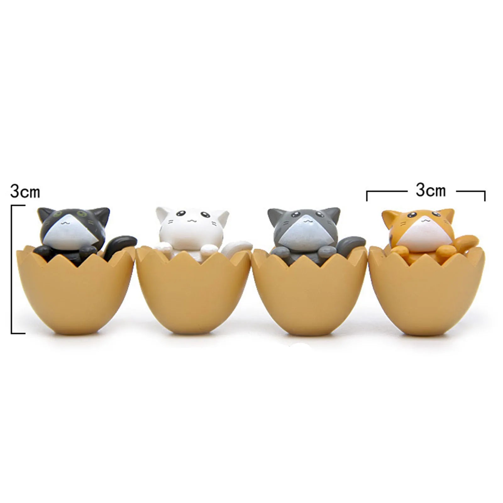 Cute Cat Ornaments Kawaii Bell Cat Animal Fairy Garden Figurines Accessories Home Decoration Desktop  Model Birthday Gift Gif