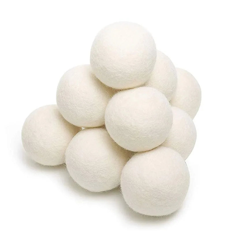 Wool Dryer Balls Reusable  Natural Fabric Softener Laundry Washing Machine Accessories Home Washing 4/5/6cm Fleece Dryer Balls