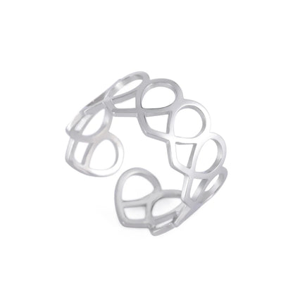 Skyrim Adjustable Ring for Women Stainless Steel Cat Snake Cross Dog Paw Lightning Angel Wing Couple Ring 2024 Trendy Jewelry