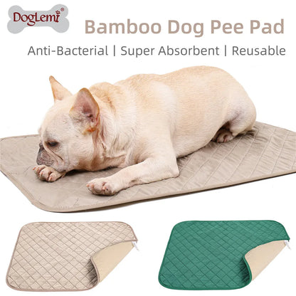 Dog Pee Pad Reusable Washable Dog Urine Mat Bamboo Fiber Sofa Waterproof Absorbent Puppy Cat Training Diaper Mat Pet Supplies