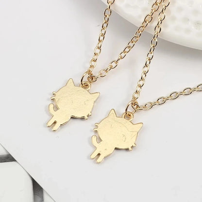 Cute Cartoon Cat Animal Pendant Necklace For Girls Women Lovely Kitten Neko Birthday Party Jewelry Accessories Gift 2024 Trend