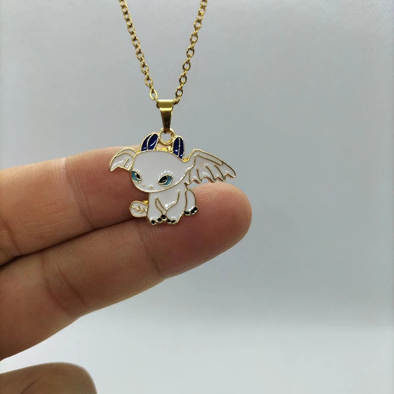 Yungqi Fashion Cartoon Cat Flower Necklace Hip Hop Couple Animal Kitten Pet Charm Pendant Friends Gift Clavicle Chocker Bijoux