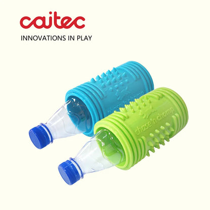 CAITEC Dog Toys Plastic Bottle Sleeve Dog Can Enjoy the Crunchy Sound Springy Chow Toy You Can Replace the Bottle by Yourself