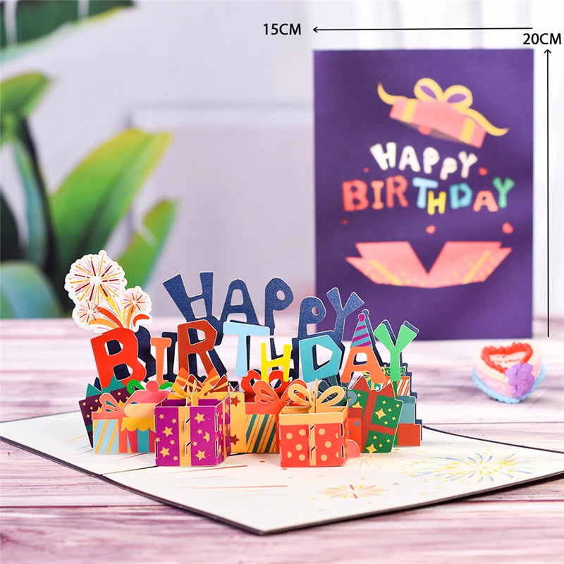 3D Cards Flowers Birthday Card Anniversary Maple Cherry Tree