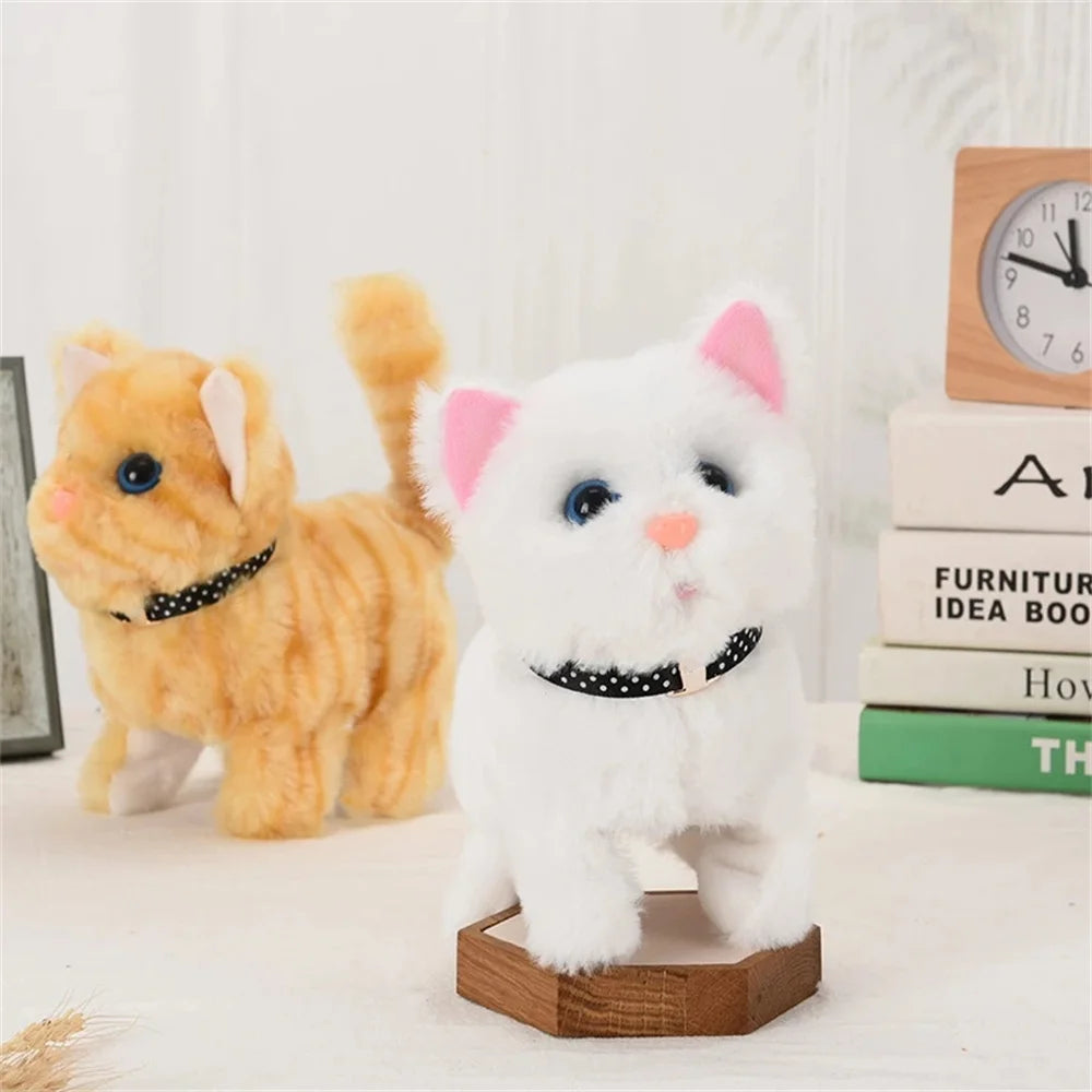 Electric Plush Kitten Toys That Can Walk Bark  Move And Simulate Delicate Plush Toys