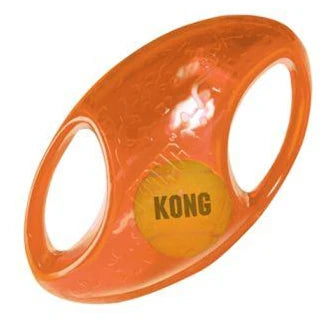 M/L Size KONG Jumbler Ball/Football Dog Toy, Color Varies