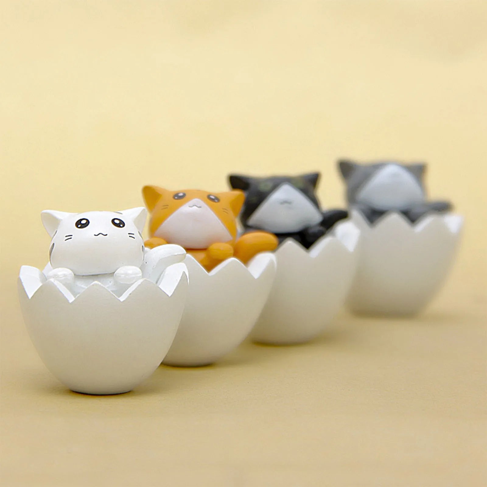 Cute Cat Ornaments Kawaii Bell Cat Animal Fairy Garden Figurines Accessories Home Decoration Desktop  Model Birthday Gift Gif