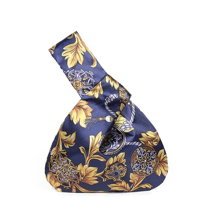 KOKOPEA Japanese Mini Portable Knot Wrist Bag Women Top Handle Bag Simple Purse Handbags Waterproof Shopping Bag Phone Key Pouch