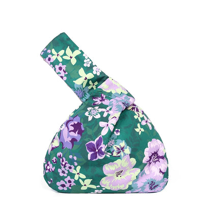 KOKOPEA Japanese Mini Portable Knot Wrist Bag Women Top Handle Bag Simple Purse Handbags Waterproof Shopping Bag Phone Key Pouch