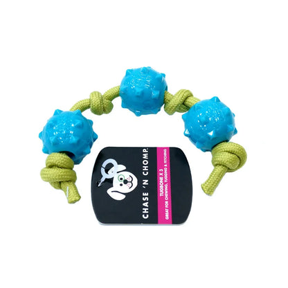 CAITEC Dog Toys Chewing Ball String Soft Durable Chewing and Tugging Best for Small Dog Puppy