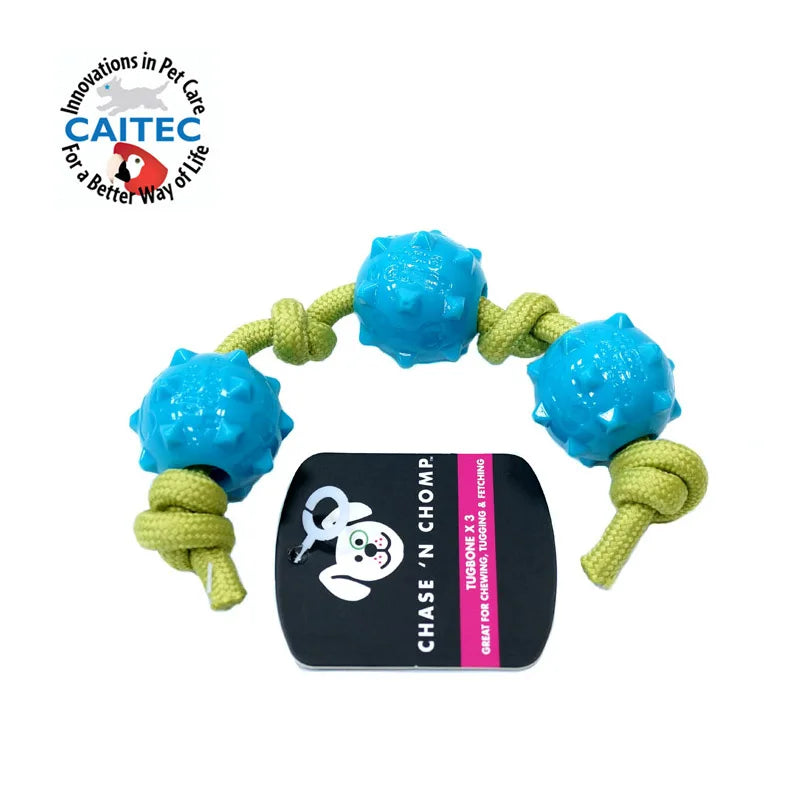 CAITEC Dog Toys Chewing Ball String Soft Durable Chewing and Tugging Best for Small Dog Puppy