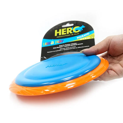 HERO Dog Toys Flying Disc Squeaky Interactive Dog Toy Suitable for Medium or Large Dogs