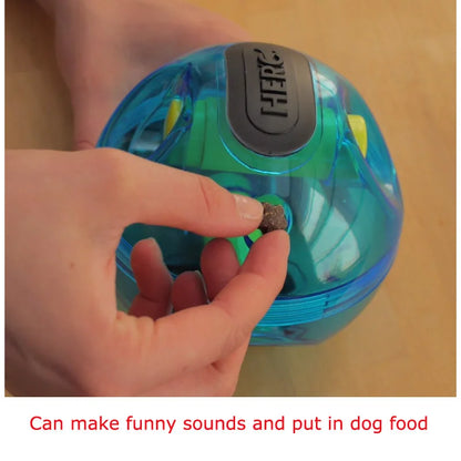 CAITEC Dog Toys Giggle Treat Dispensing Ball Make Funny Sounds Hard Ball Durable Foraging and Chewing Pet Toys Bite Resistant