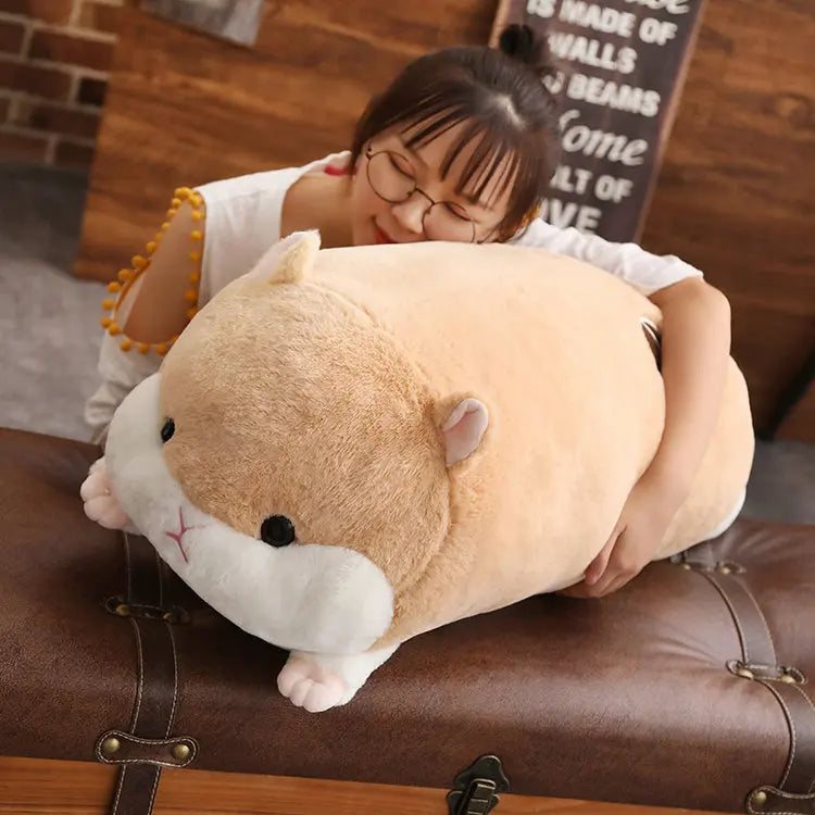 50-120cm Big Size Doll Cartoon Hamster Plush Toy Soft Stuffed Animals Pillow Girls Birthday Gifts Winter