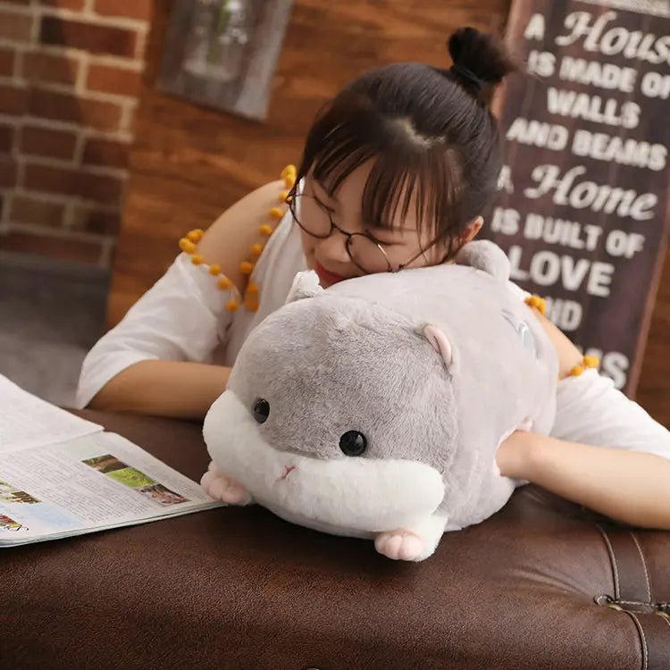 50-120cm Big Size Doll Cartoon Hamster Plush Toy Soft Stuffed Animals Pillow Girls Birthday Gifts Winter