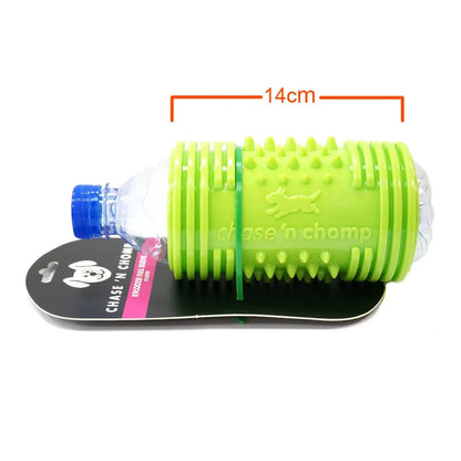 CAITEC Dog Toys Plastic Bottle Sleeve Dog Can Enjoy the Crunchy Sound Springy Chow Toy You Can Replace the Bottle by Yourself