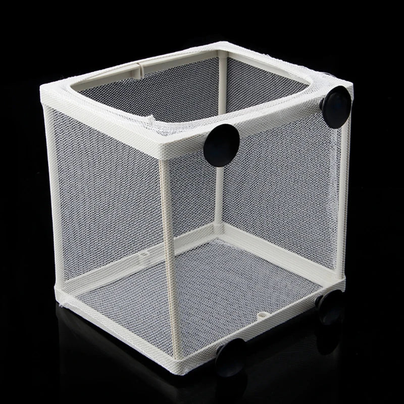Fish Tank Aquarium Guppy Breeding Breeder Fish Baby Gauze Trap Box Isolator S/L