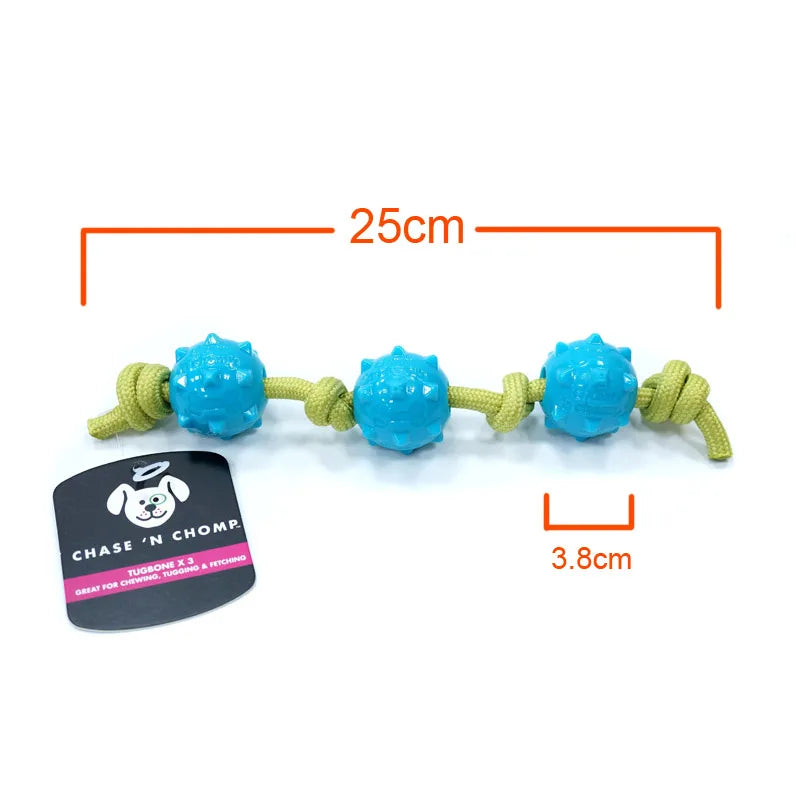 CAITEC Dog Toys Chewing Ball String Soft Durable Chewing and Tugging Best for Small Dog Puppy