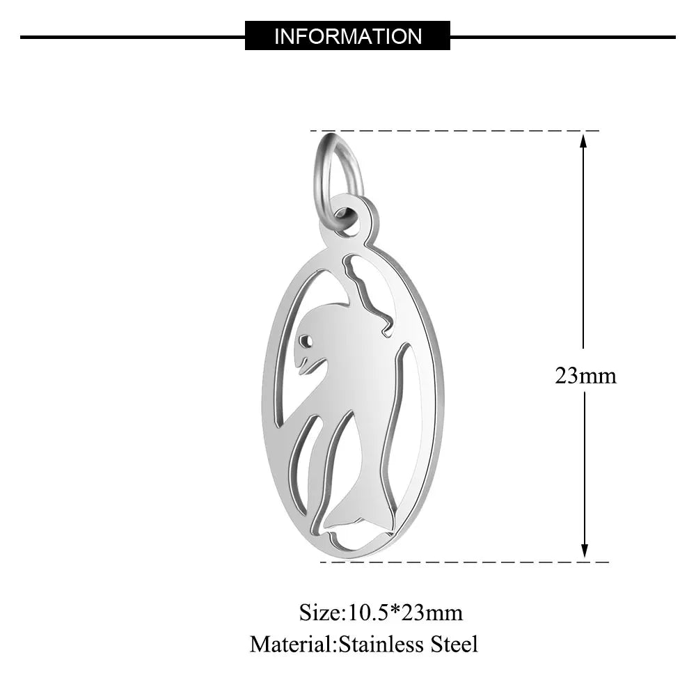 5pcs/lot 316 Stainless Steel Dog Paw Cat Animal Charm Wholesale Sun Om Connector Yoga Lotus Heart DIY