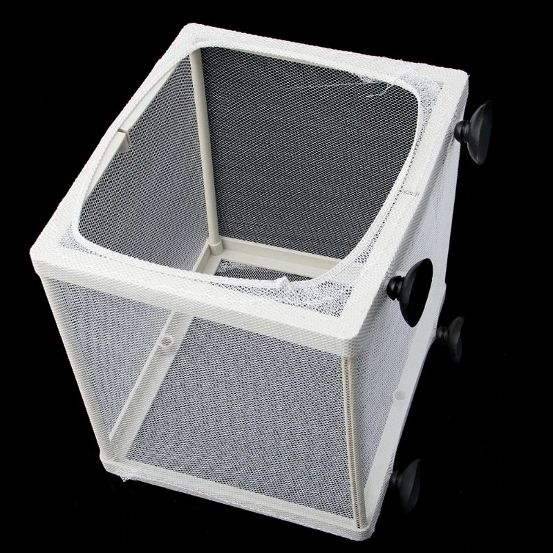 Fish Tank Aquarium Guppy Breeding Breeder Fish Baby Gauze Trap Box Isolator S/L