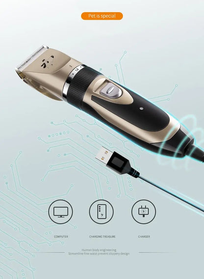 Rechargeable Pet Hair Trimmer for Dogs, Cats & Animals