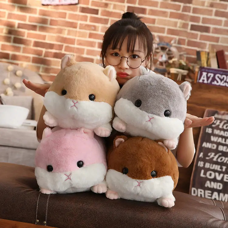 50-120cm Big Size Doll Cartoon Hamster Plush Toy Soft Stuffed Animals Pillow Girls Birthday Gifts Winter