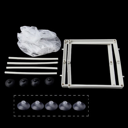 Fish Tank Aquarium Guppy Breeding Breeder Fish Baby Gauze Trap Box Isolator S/L