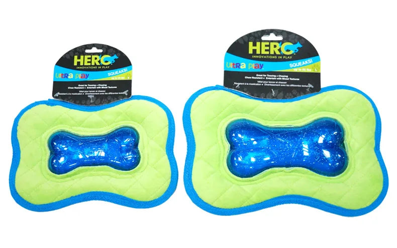 HERO Dog Toys Fabric Flying Disc Soft Squeaky Interactive Dog Toys Suitable for Small to Large Dogs