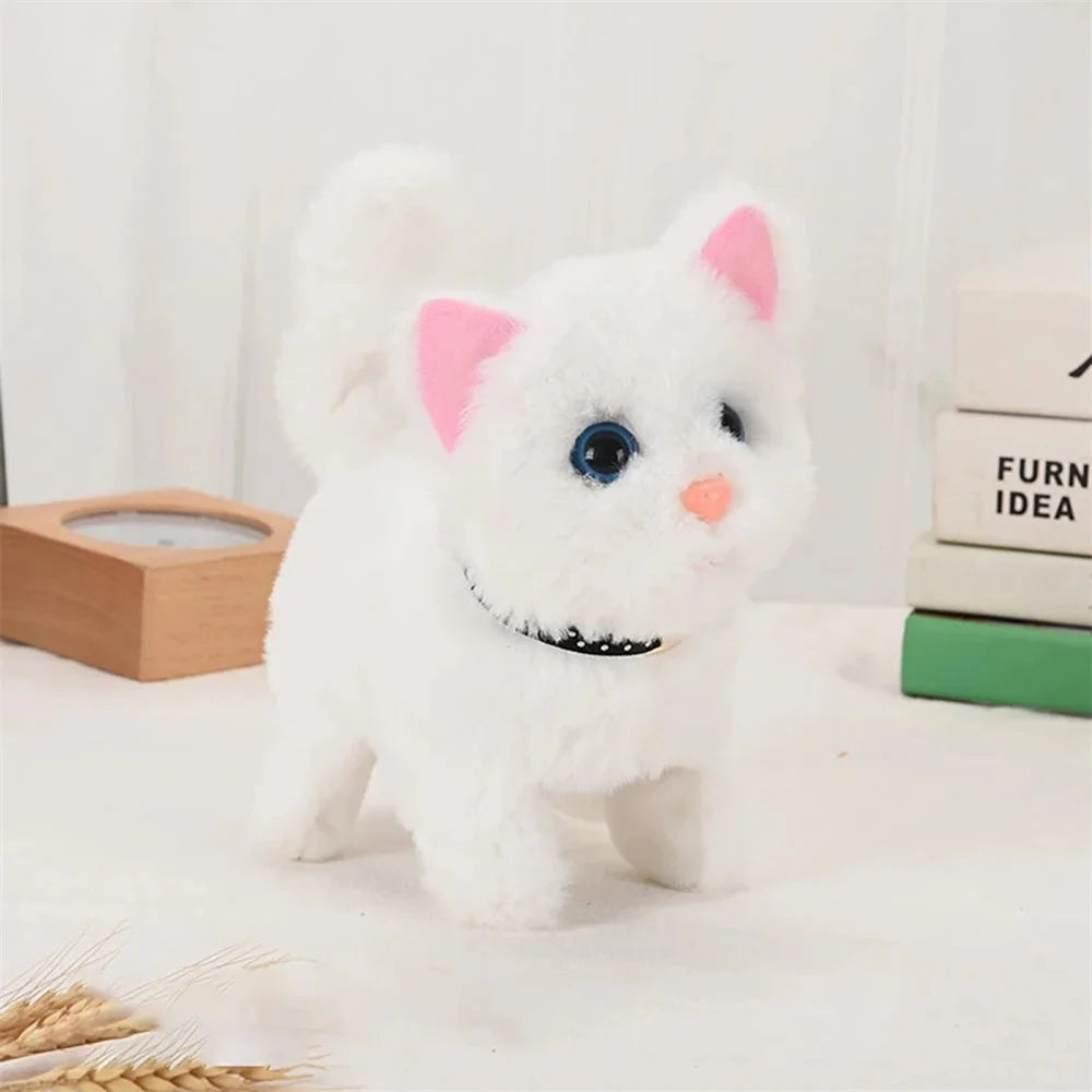 Electric Plush Kitten Toys That Can Walk Bark  Move And Simulate Delicate Plush Toys