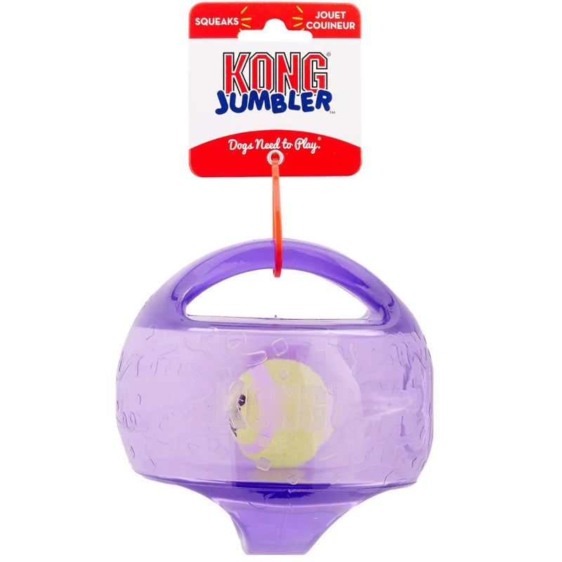 M/L Size KONG Jumbler Ball/Football Dog Toy, Color Varies
