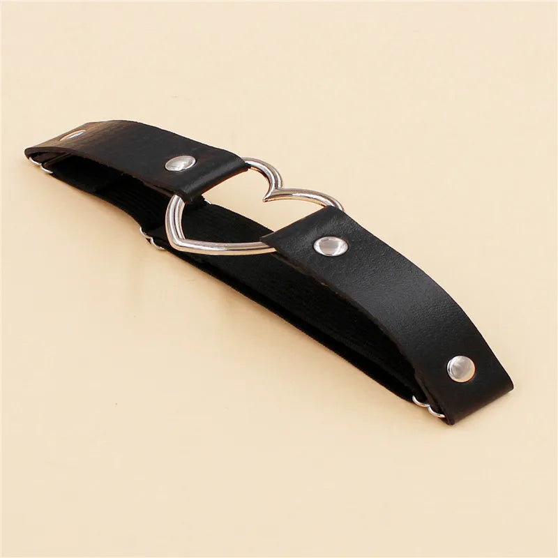 2022 Fashion Womens Sexy Elasticity Harness Heart Leg Chain Garter Belts Cosplay Spike High Quality Elastic Thigh Ring Garter