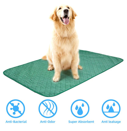 Dog Pee Pad Reusable Washable Dog Urine Mat Bamboo Fiber Sofa Waterproof Absorbent Puppy Cat Training Diaper Mat Pet Supplies