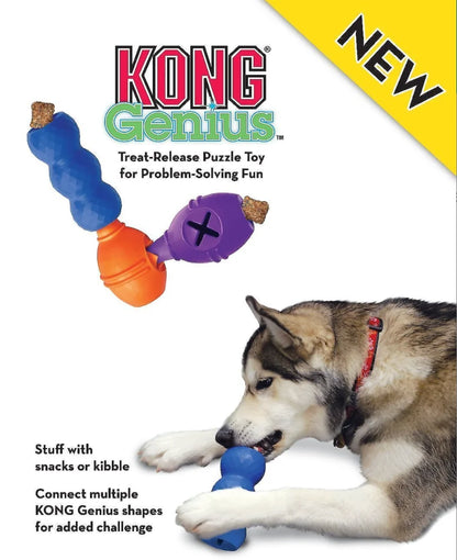 S-Size KONG Genius Leo Dog Toy, Color Varies