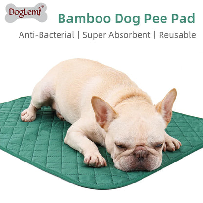 Dog Pee Pad Reusable Washable Dog Urine Mat Bamboo Fiber Sofa Waterproof Absorbent Puppy Cat Training Diaper Mat Pet Supplies