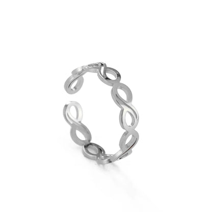 Skyrim Adjustable Ring for Women Stainless Steel Cat Snake Cross Dog Paw Lightning Angel Wing Couple Ring 2024 Trendy Jewelry