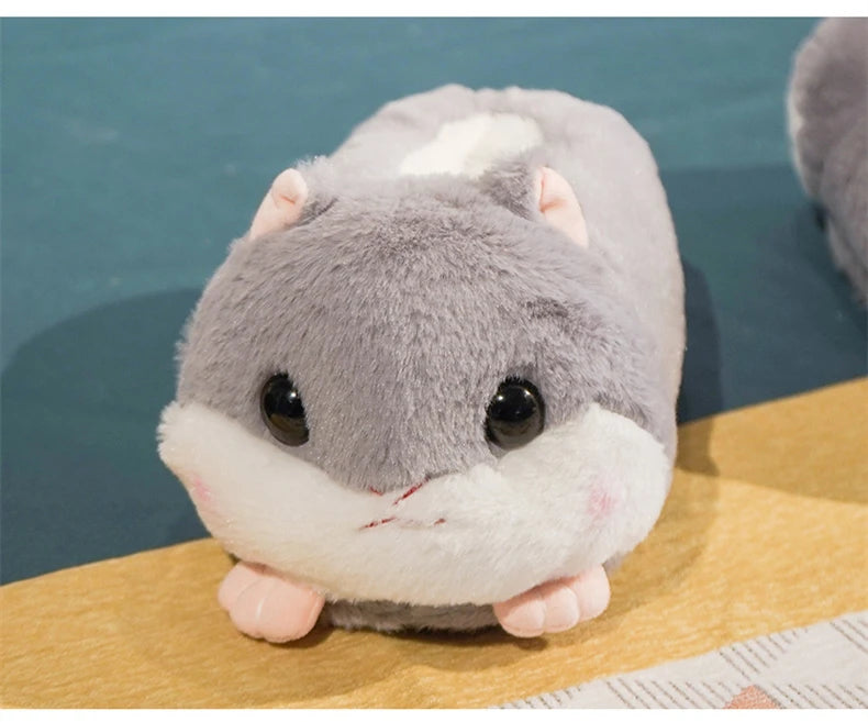 Cartoon Warm Winter Slippers Kawaii Hamster Unicorn Plush Shoes Soft Sole Flat Home Cotton Shoes Girl Women Floor Mute Non-slip