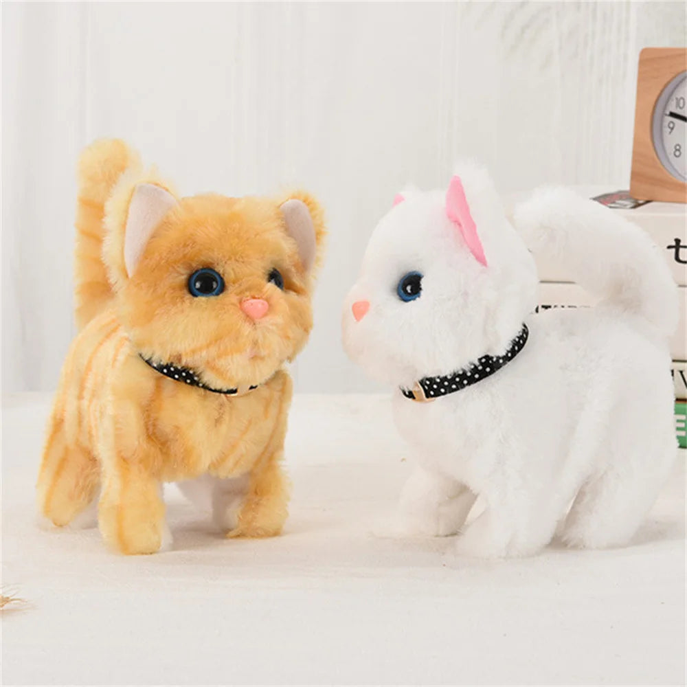 Electric Plush Kitten Toys That Can Walk Bark  Move And Simulate Delicate Plush Toys