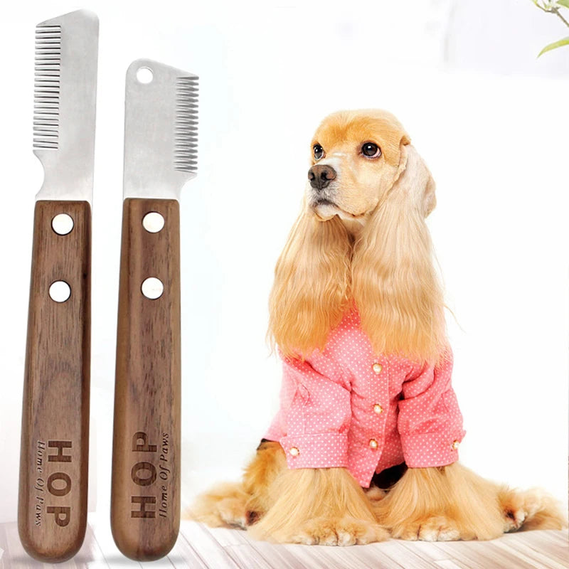 Pet Hair Shedding Comb Cat Brush Grooming Tool Dog Hair Removal Knife For Matted Long Hair Curly Pet Brush Combs Cleaning Tool