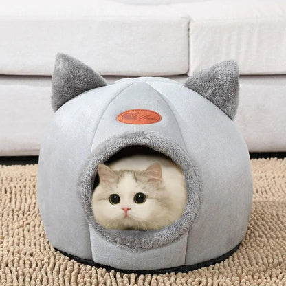 冬の猫用ベッド、深い眠りの快適さ、小さなマットバスケット、小型犬用ハウス、ペットテント、居心地の良い洞窟、屋内用キャマガト