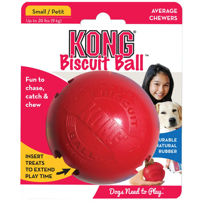 S-Size KONG Classic Biscuit Ball Dog Toy